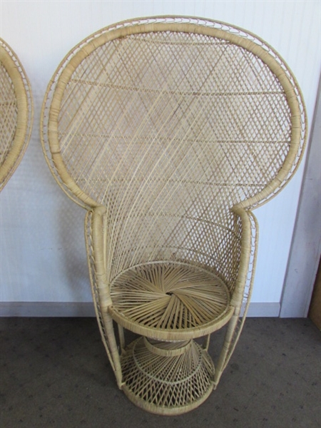 PAIR OF RATTAN CHAIRS