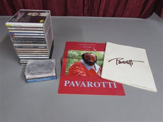 CLASSICAL CDS AND PAVAROTTI CONCERT PROGRAM