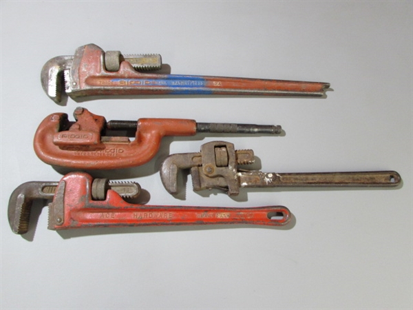 RIDGID PIPE CUTTER, PIPE WRENCH AND MORE