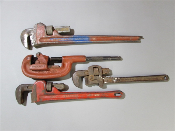 RIDGID PIPE CUTTER, PIPE WRENCH AND MORE