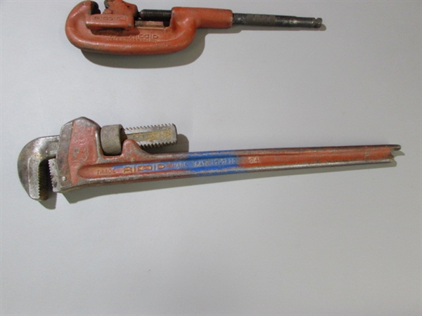 RIDGID PIPE CUTTER, PIPE WRENCH AND MORE