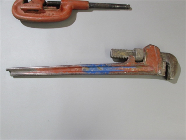 RIDGID PIPE CUTTER, PIPE WRENCH AND MORE