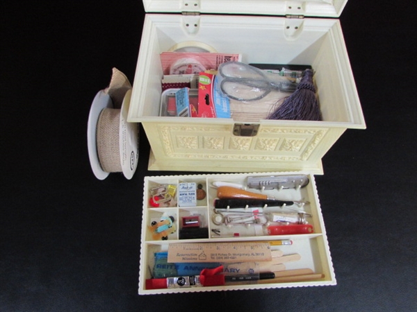 SEWING BOX FULL OF GOODIES