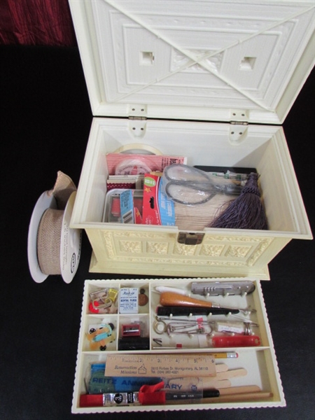 SEWING BOX FULL OF GOODIES