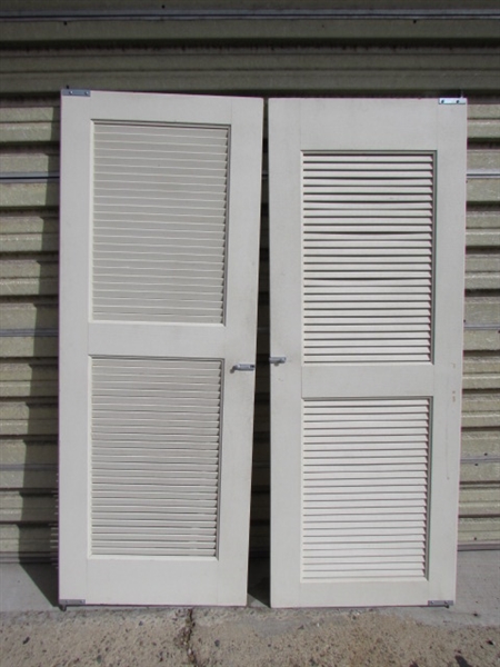 TWO LOUVERED DOORS