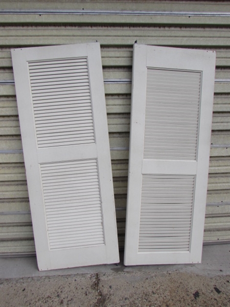 TWO LOUVERED DOORS