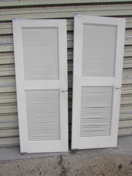 TWO LOUVERED DOORS