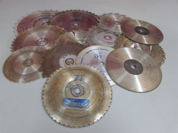 LOT OF 13 SAW BLADES AND MORE