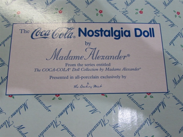 PORCELAIN COCA-COLA NOSTALGIA DOLL BY MADAME ALEXANDER