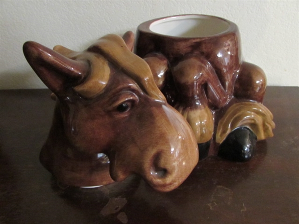 HORSE COOKIE JAR & COWBOY FERRIS WHEEL