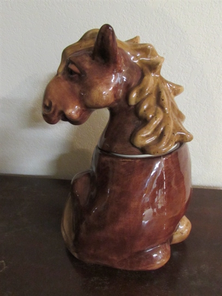 HORSE COOKIE JAR & COWBOY FERRIS WHEEL