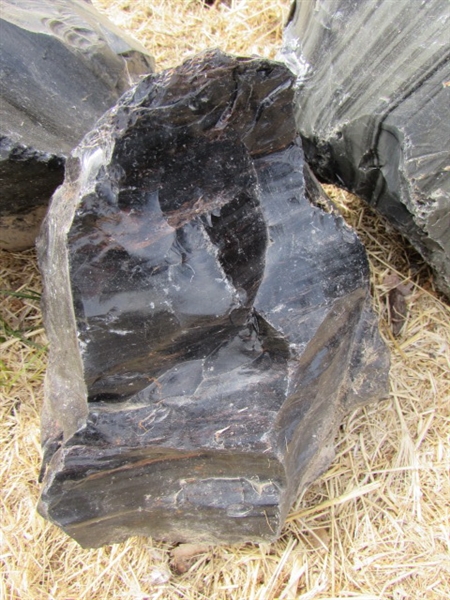 3 LARGE PIECES OF OBSIDIAN