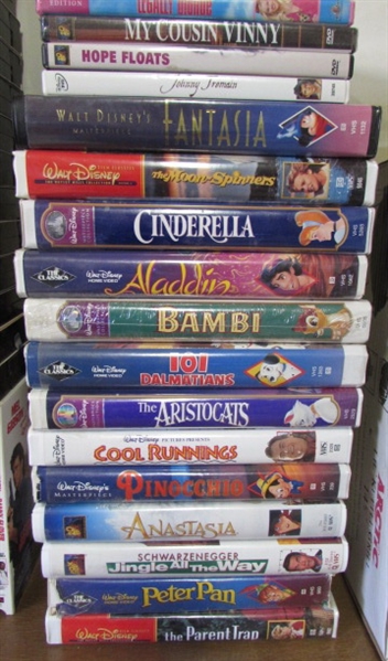 Lot Detail - DISNEY & FAMILY VHS & DVDS