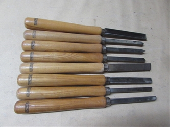 8 "GREAT NECK CO." SHAPERS FOR WOODTURNING, MADE IN USA