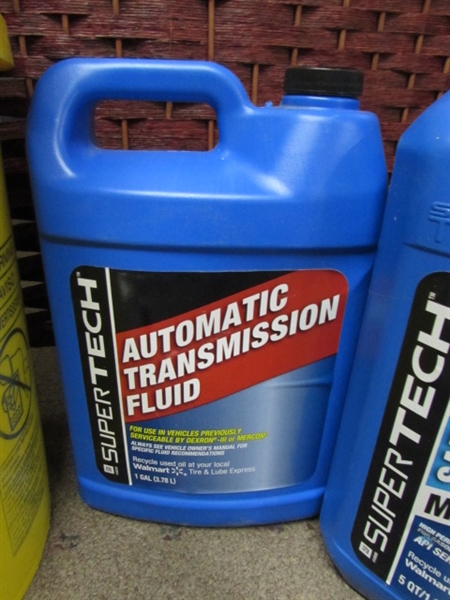 ANTIFREEZE, TRANSMISSION FLUID, OIL AND FILTERS