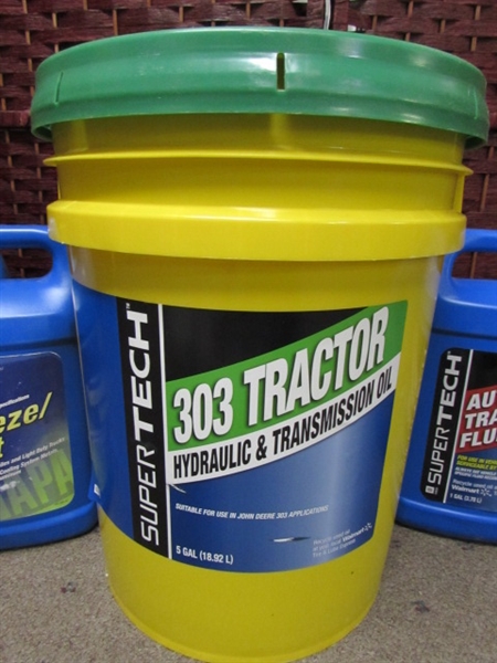 ANTIFREEZE, TRANSMISSION FLUID, OIL AND FILTERS