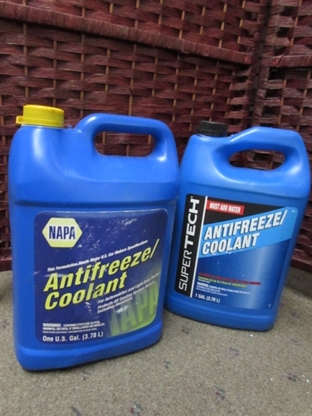 ANTIFREEZE, TRANSMISSION FLUID, OIL AND FILTERS