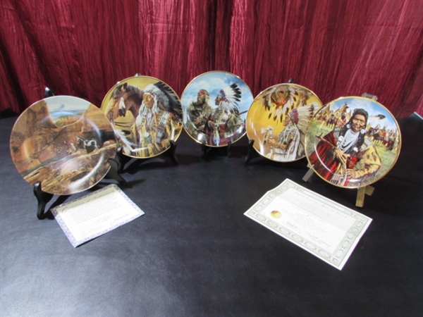 5 NATIVE AMERICAN COLLECTORS PLATES