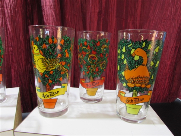 12 DAYS OF CHRISTMAS PEPSI-COLA DRINKING GLASSES