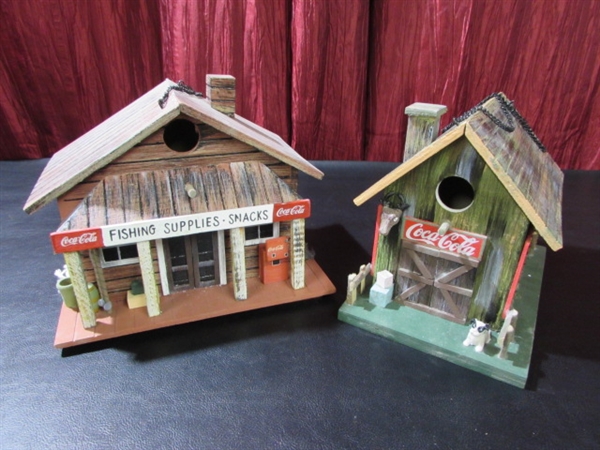 PAIR OF COCA-COLA BIRD HOUSES