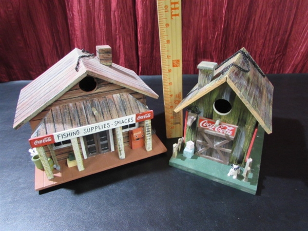 PAIR OF COCA-COLA BIRD HOUSES