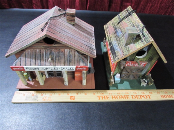 PAIR OF COCA-COLA BIRD HOUSES