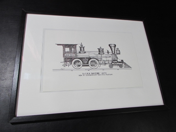 FRAMED LOCOMOTIVE PRINT