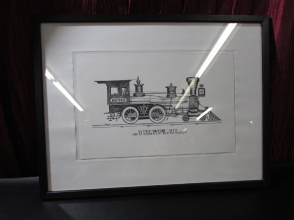 FRAMED LOCOMOTIVE PRINT