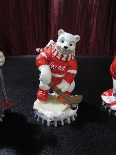 8 COCA-COLA POLAR BEAR WINTERTIME WONDER COLLECTION FIGURINES