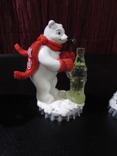 8 COCA-COLA POLAR BEAR WINTERTIME WONDER COLLECTION FIGURINES