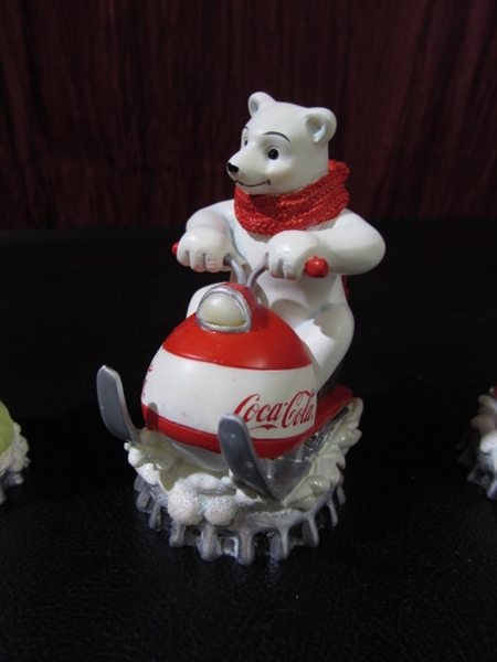 8 COCA-COLA POLAR BEAR WINTERTIME WONDER COLLECTION FIGURINES