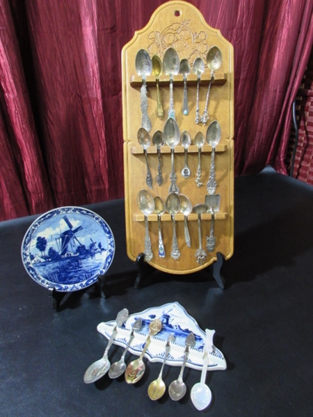 SOUVENIR SPOONS & DISPLAYS