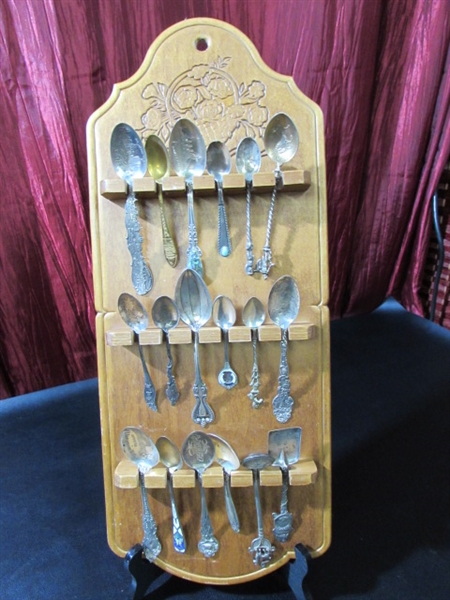 SOUVENIR SPOONS & DISPLAYS