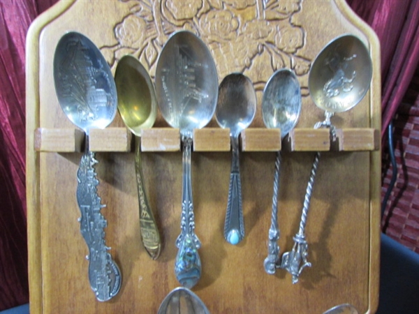 SOUVENIR SPOONS & DISPLAYS