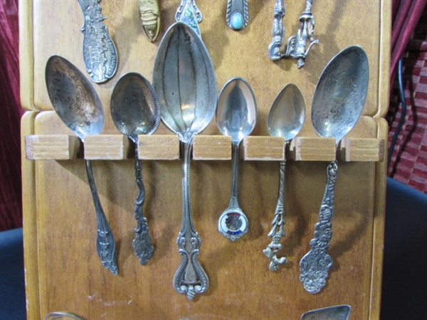 SOUVENIR SPOONS & DISPLAYS