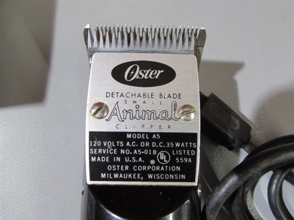 OSTER DOG CLIPPERS & REPLACEMENT BLADES