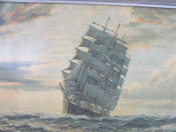 FRAMED SAILING SHIP PRINT