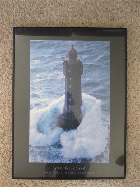 JEAN GUICHARD FRAMED LIGHTHOUSE PRINT & DECOR