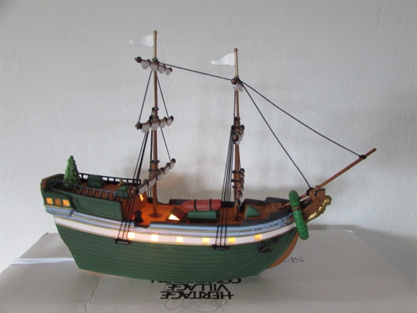 DEPT 56 THE EMILY LOUISE SHIP WITH ORIGINAL BOX