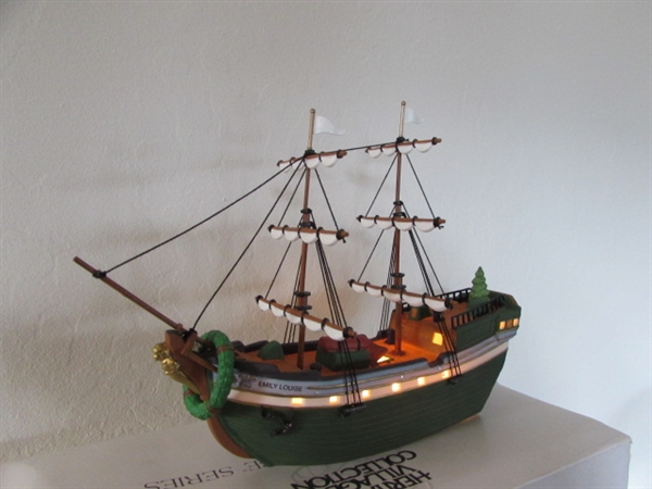 DEPT 56 THE EMILY LOUISE SHIP WITH ORIGINAL BOX