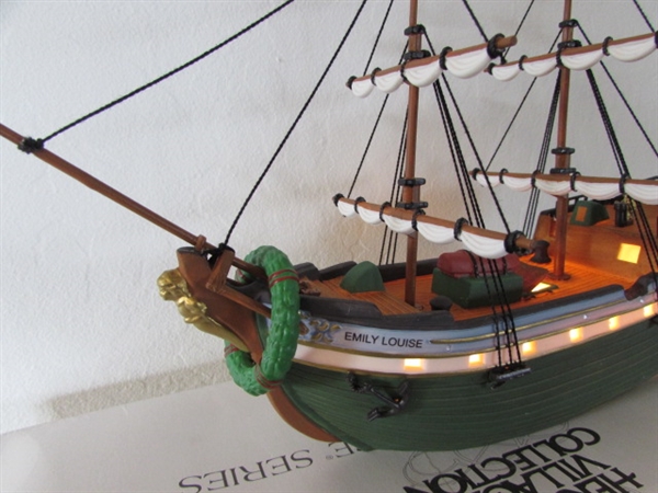 DEPT 56 THE EMILY LOUISE SHIP WITH ORIGINAL BOX