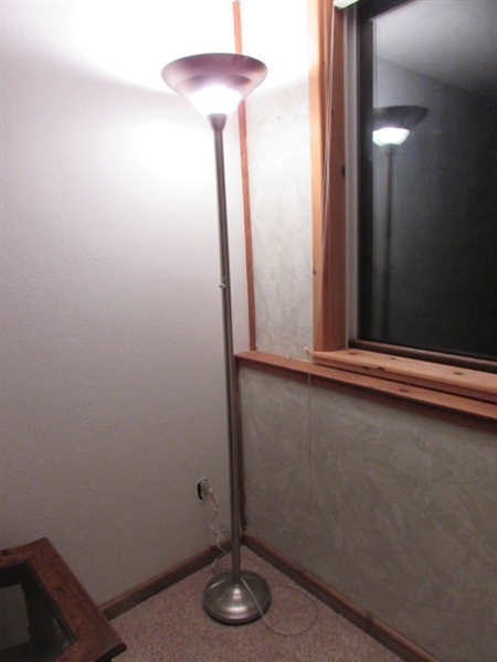 BRUSHED SILVER FLOOR LAMP