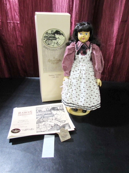 ROBERT RAIKES ABIGAIL CARVED WOODEN DOLL #2591/7500