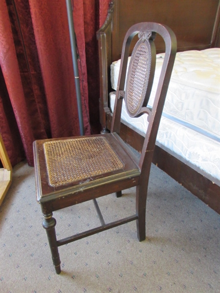 TURN OF THE CENTURY CANED CHAIR 