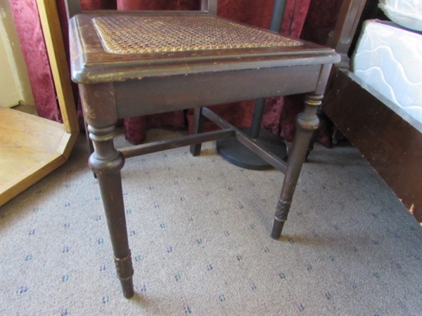 TURN OF THE CENTURY CANED CHAIR 
