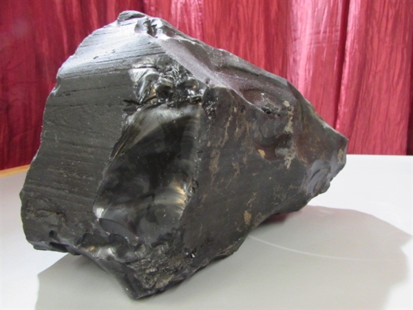 2 LARGE OBSIDIAN SPECIMENS