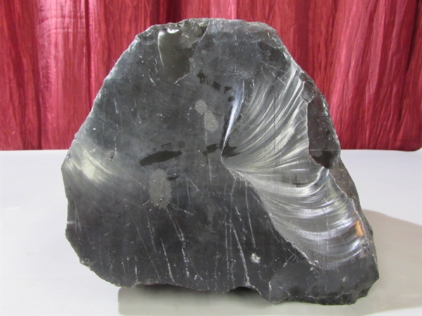 2 LARGE OBSIDIAN SPECIMENS