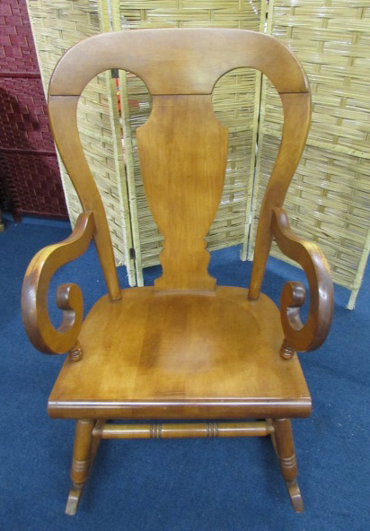 Lot Detail Vintage Tell City Wooden Rocking Chair