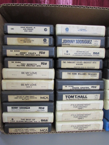 OVER 150 8-TRACK TAPES FOR YOUR LISTENING PLEASURE