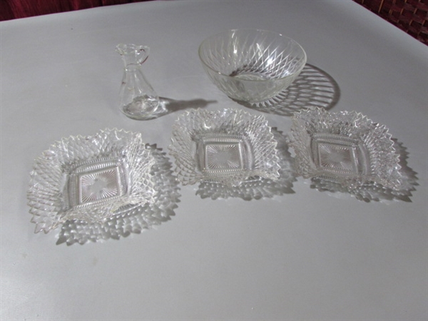 *REVISED* BEAUTIFUL LOT OF PRESSED GLASS PIECES